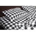 thumbnail image 5 of Dearfoams 100% Cotton Flannel Super Soft Sheet Sets, Buffalo Check White, Queen, 5 of 6