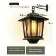 thumbnail image 5 of HOODINK 2 Pack Solar Hanging Lanterns Outdoor, Waterproof Aluminum LED Solar Lights with 4 Panels, 3000K Warm White for Yard, 5 of 10