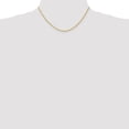 thumbnail image 2 of Diamond2Deal 10K Yellow Gold 2 mm Regular Rope Chain Necklace for Women 16", 2 of 6