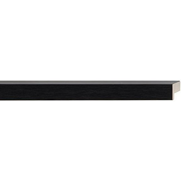 Picture Frame Moulding (Wood) 100Ft Bundle - Traditional Black Finish - 0.875" Width - 7/8" Rabbet