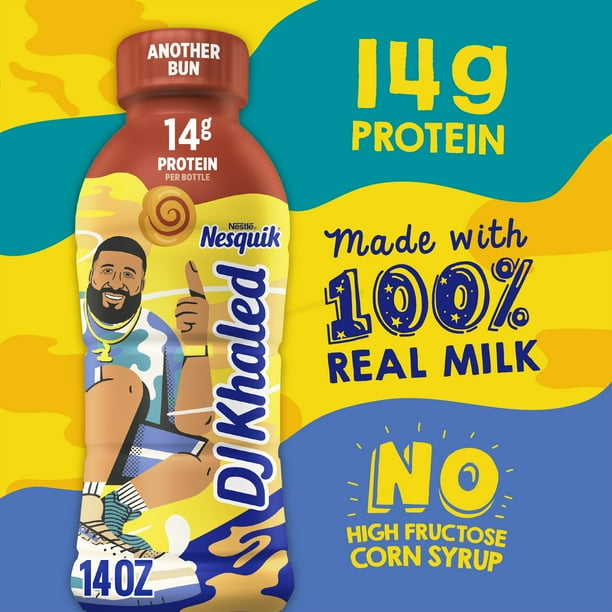 Nestle Nesquik Cinnamon Bun Milk, DJ Khaled, 14 fl oz - Walmart