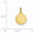 thumbnail image 2 of Beautiful 14k .009 Gauge Engravable Scalloped Disc Charm, 2 of 2
