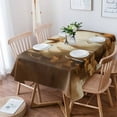 thumbnail image 4 of Fall WhitePumpkins Rectangle Tablecloths 60x120,Thanksgiving Maple Leaf Vintage Oil Painting Table Cloth Table Cover Indoor/Outdoor Tabletop Decor for Wedding Holiday Party Dinner Baby Shower, 4 of 7