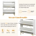 thumbnail image 5 of Sesslife Shoe Rack Organizer with 2 Flip Drawers and Open Shelf, Freestanding Shoe Storage Cabinet with Metal Legs, Hidden Tipping Bucket Shoe Cabinet for Living Room Entryway Hallway, White, 5 of 12
