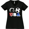thumbnail image 3 of Inktastic Go, USA- Soccer, Football Women's Plus Size V-Neck T-Shirt, 3 of 5