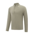 thumbnail image 3 of Linfrsh Men Long Sleeve Shirt Quarter Zip Pullover for Men Mock Neck Sweatshirt Lightweight Men's Long Sleeve Golf Shirt, 3 of 7