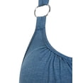 thumbnail image 4 of A-line hole mini flower embroidered sleeveless lace-up dress parachute summer casual women's robe-Blue-XXXL, 4 of 6