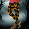 thumbnail image 2 of Idoravan Leggings for Women under $10 Halloween Women's Printed Casual Yoga Pants Trousers Green XL, 2 of 6