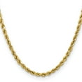 thumbnail image 4 of Primal Gold 14 Karat Yellow Gold 4mm Semi-Solid Diamond-cut Rope Chain Bracelet, 4 of 11