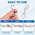 thumbnail image 5 of Uxcell Swivel Eye Bolt Snap Hooks Heavy Duty Single Ended Flag Clips Load for Flag Pole Pet Leash Leather Craft 2.76x0.63", 5 of 7