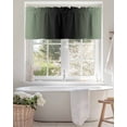 thumbnail image 4 of Sage Green Valances for Windows and Black Gradient Valance Rod Pocket Light Filtering Short Window Treatments Curtains for Kitchen Bathroom Living Room Bedroom, 1 Panel, 60 x 18 Inch, 4 of 7