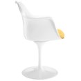 thumbnail image 2 of Modern Urban Contemporary Dining Armchair Set of 4, Yellow Plastic, 2 of 4