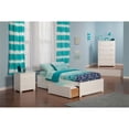 thumbnail image 3 of Leo & Lacey Lit Plateforme Urbain Simple avec Rangement, Blanc, 3 of 4
