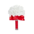 thumbnail image 4 of Kmbangi Artificial Wedding Bride Bouquet Romantic Handheld Bridesmaid Flower with Ribbon, 4 of 9