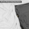 thumbnail image 3 of Napa Super Soft Micro Fleece Sherpa Bed Throw TV Blanket 50" x 60" Reversible Grey, 3 of 6
