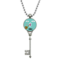 thumbnail image 1 of Pendentif Chat Fumée Bleue, Collier Vintage, Clé en Argent, Bijou, 1 of 3