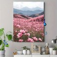 thumbnail image 4 of Qisvanset 12x16 Inch Framed Canvas Wall Art Spring Cherry Blossom Meadow Pastel Mountain Nature Wall Art, 4 of 8