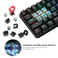 thumbnail image 6 of Motospeed Wireless Bluetooth/Wired 60% Mechanical Keyboard CK62 61 Keys Multi Color RGB LED Backlit Type-C Gaming/Office Keyboard for PC/Mac Gamer (Blue Switch, Black), 6 of 6