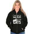 thumbnail image 5 of Take Naps and Pet Cats Funny Cute Zip Hoodie Sweatshirt Women Brisco Brands X, 5 of 6