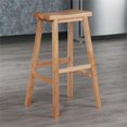 thumbnail image 2 of Pemberly Row 28.86" Transitional Solid Wood Saddle Bar Stool in Natural, 2 of 6