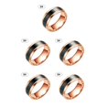thumbnail image 2 of Jumpingount Anillo de temperatura Acero Emoción Anillos de humor Pareja Joyería de mano sensible inteligente, Tamaño 9, Oro rosa Oro rosa 9 # 5piezas Jumpingount  CBP168401, 2 of 6