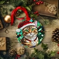 thumbnail image 3 of Bengal Cat Ornaments Ceramic For Christmas, Stained Glass Ornaments Ceramic Christmas 2025, 3 of 7