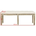 thumbnail image 7 of SAFAVIEH Rocha 19''H French Traditional Rustic Wood Bench, Beige/Rustic Oak, 7 of 7