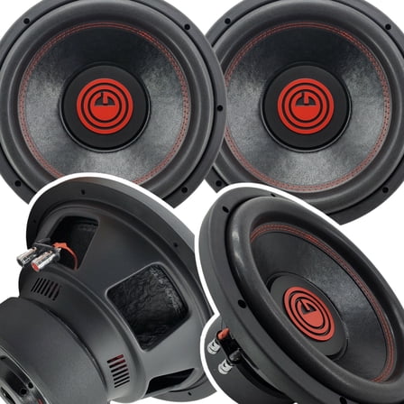 Pair of Gravity 12 Inch 4000 Watt Car Subwoofer w/ 4 Ohm DVC Power (2 Sub )