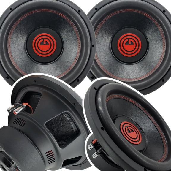 Pair of Gravity 12 Inch 4000 Watt Car Subwoofer w/ 4 Ohm DVC Power (2 Sub )