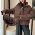 thumbnail image 4 of Yangnuo Cozy Trendy Warm Quilted Jackets for Women Ladies' Casual Colored Long-sleeved Hooded Jacket, 4 of 5