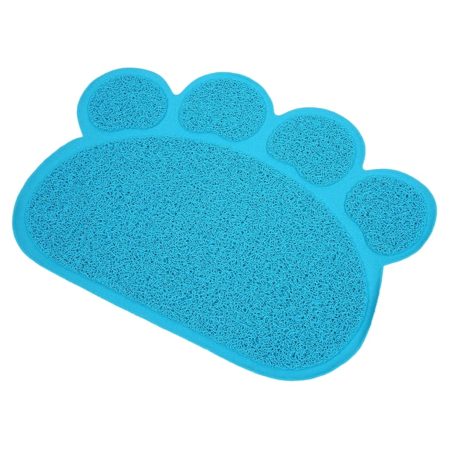 Cat Litter Box Mat Prevent Slip Soft Paw Shaped Waterproof PVC Pad For Indoor Floor