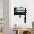 thumbnail image 3 of Key Hanger for Wall with Shelf - Decorative Key and Mail Holder with 5 Key Hooks - Mail Holder for Wall with Key Hooks - Wood Key Holder for Wall with Shelf - Rustic Key Organizer for Wall - Black, 3 of 5