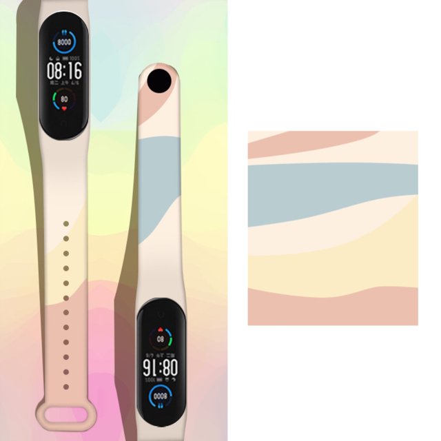 Correa Colorida Compatible Con Xiaomi Mi Band 3/4/5/6 Correa De Muñeca De Tpu Suave Pulsera De Repuesto matsuzay EL016944-08