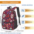 thumbnail image 3 of Skull and Flower Gothic Pattern 17" School Backpacks for Teens,Waterproof Oxford Fabric,S-Shape Padded Straps for School,Travel,Hiking,Camping, 3 of 6