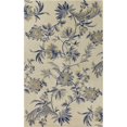 thumbnail image 1 of HomeRoots 350026 5 x 8 ft. Wool Ivory & Blue Area Rug, 1 of 1
