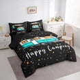 thumbnail image 2 of Catabedysis Blue Modern Camper 7-Piece Twin Bedding,Cute Galaxy Starry Night Bedding Comforter Set For Boys,Multicolor,Black Reversible, 2 of 7