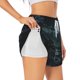 thumbnail image 1 of Balery Moonlit Night Sky Shark Pantalones cortos deportivos para mujer con forro y dos bolsillos, elásticos, para entrenamiento, gimnasio, yoga-Large, 1 of 7