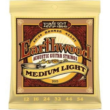 Ernie Ball Earthwood Medium Light 80/20 Bronze Acoustic Guitar Strings - 12-54 Gauge