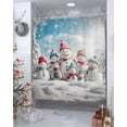 thumbnail image 4 of Christmas Snwoman Shower Curtain, Xmas Snowflake Blue Waterproof Washable Boho Funny Cute Shower Curtains Set for Bathroom Farmhouse Bathtubs Decor with Hook, 36"Wx72"L, 4 of 7