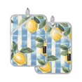 thumbnail image 7 of Yayeee Pot Holders Kitchen Heat Resistant with Pocket 7"x9.8" Cotton Oven Cooking Hot Pads, Retro Lemon Leaves, 7 of 7