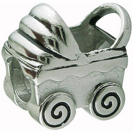 Connections from Hallmark Stainless-Steel Baby Carriage Charm