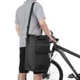 thumbnail image 2 of 3-in-1 Waterproof Bike Pannier Rear Rack Bag Shoulder Bag Outdoor Cycling Commuting Bag Pack with Laptop Compartment, 2 of 7