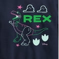 thumbnail image 3 of Toy Story - Neon Rex - Toddler & Youth Crewneck Fleece Sweatshirt, 3 of 5