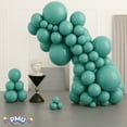 thumbnail image 5 of PMU 12 Inch Round Deep Turquoise Latex Balloon Pkg/12, 5 of 6