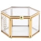 thumbnail image 1 of EeaseMX 1 caja para anillos con tapa abatible de seis lados, caja geométrica de vidrio para anillos, mini joyero de vidrio, 1 of 7
