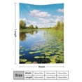 thumbnail image 3 of PRATYUS Lily Pads Durable Soft Flannel Blanket for All Seasons 50x60in, 3 of 7