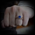thumbnail image 3 of 2.00 carat Round Cut Sapphire and Diamond Halo Bridal Set in 10k Rose Gold, 3 of 3
