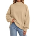 thumbnail image 6 of Enjoytime Women's Mock Neck Sweatshirt Long Sleeve Side Slit Pullover Top Fall Winter Loose Trendy Casual Sweatshirts, 6 of 8