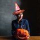 thumbnail image 4 of Txlixc Sombrero de Bruja para Adultos de Halloween con luz, Impresión de Calabaza/Fantasma Gorra de Ala Ancha Superior en Punta Accesorios de Disfraces para Fiesta de Disfraces Txlixc  Moda, 4 of 8