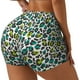 thumbnail image 1 of Fotbe Green Leopard Shorts Sin Costuras – Shorts Deportivos de Cintura Alta para Mujer, Elásticos para Gimnasio, Yoga, Running o Ciclismo-Medium, 1 of 8